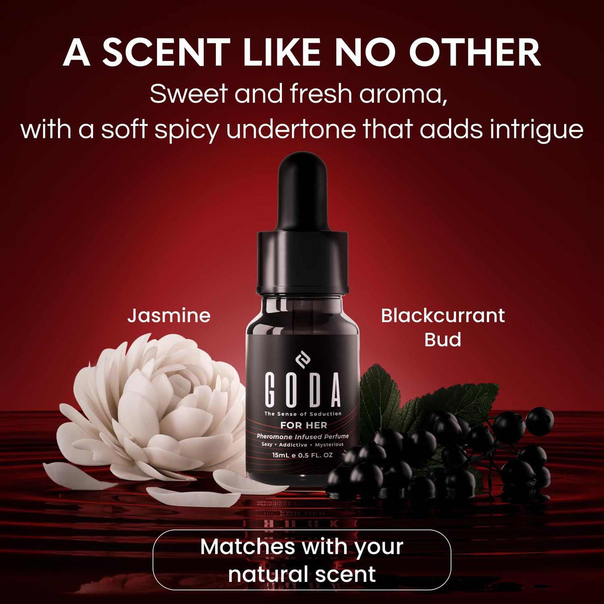 GODA Pheromones Perfume for women with jasmine and rose fragrance