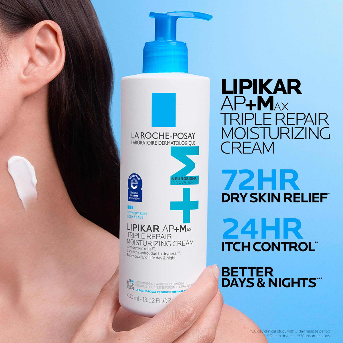 La Roche-Posay Lipikar AP+MAX moisturizing body cream for dry sensitive skin