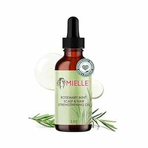 Mielle Organics Rosemary Mint Hair Oil bottle with biotin for scalp and hair nutrition
