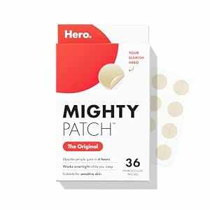 Mighty Patch Original nighttime acne pimple patches box with translucent hydrocolloid stickers