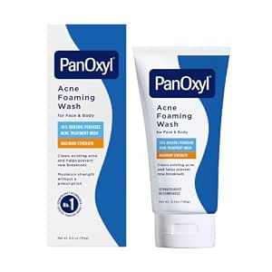 PanOxyl 10% Benzoyl Peroxide maximum strength acne foaming wash tube